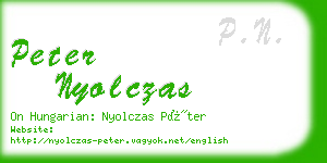 peter nyolczas business card